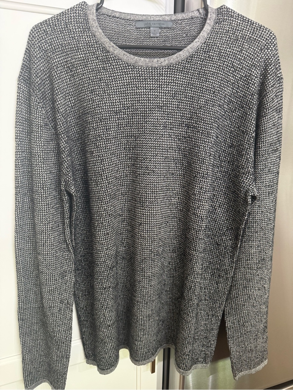 John Varvatos Men's Heather Gray Crewneck Sweater
